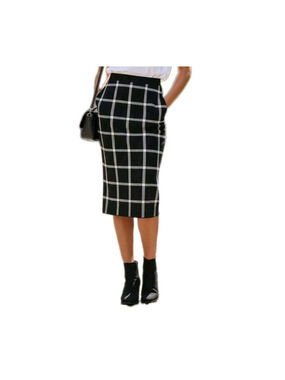 Torrid Mini Plaid Jacquard Pencil Skirt Rayon Polyester Nylon Blend 1X NWT $69